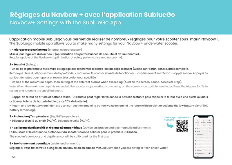 Brochure Sublue - scooters sous-marins